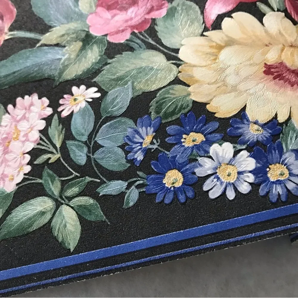 Wall-Tex Multi Color Flower Trim Ready Pasted Vinyl Border Wallpaper 1 Roll